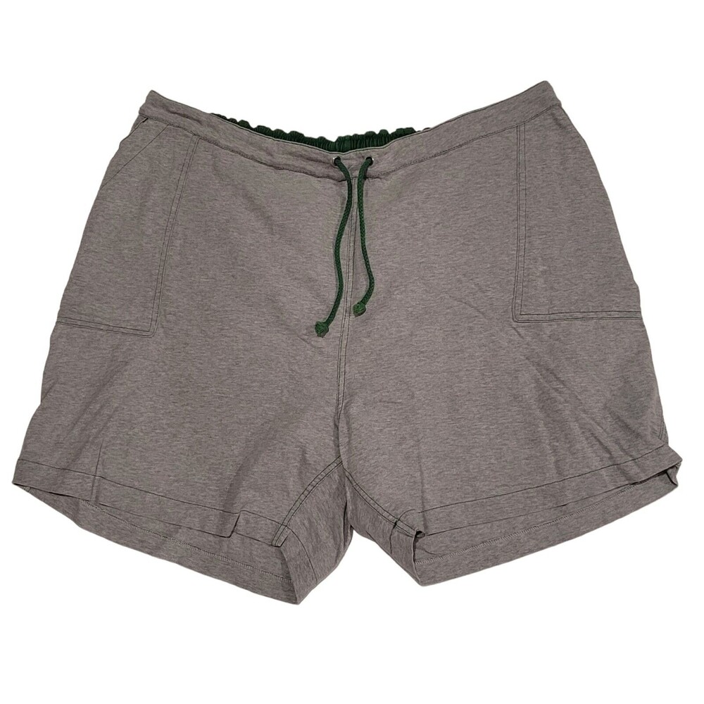 Vintage 90s Mens 2XL Gray Green Dad Elastic Pocket Pro King Drawstring Shorts